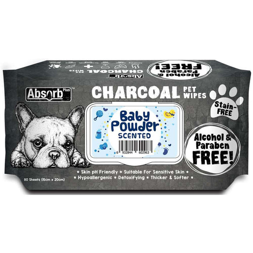 Absolute Pet - Absorb Plus Charcoal Pet Wipes (80 Sheets)