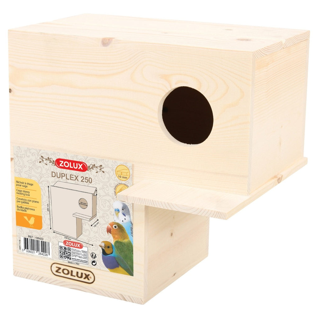 Zolux - Bird Nesting Box Duplex 250 - PetHaus General Trading LLC