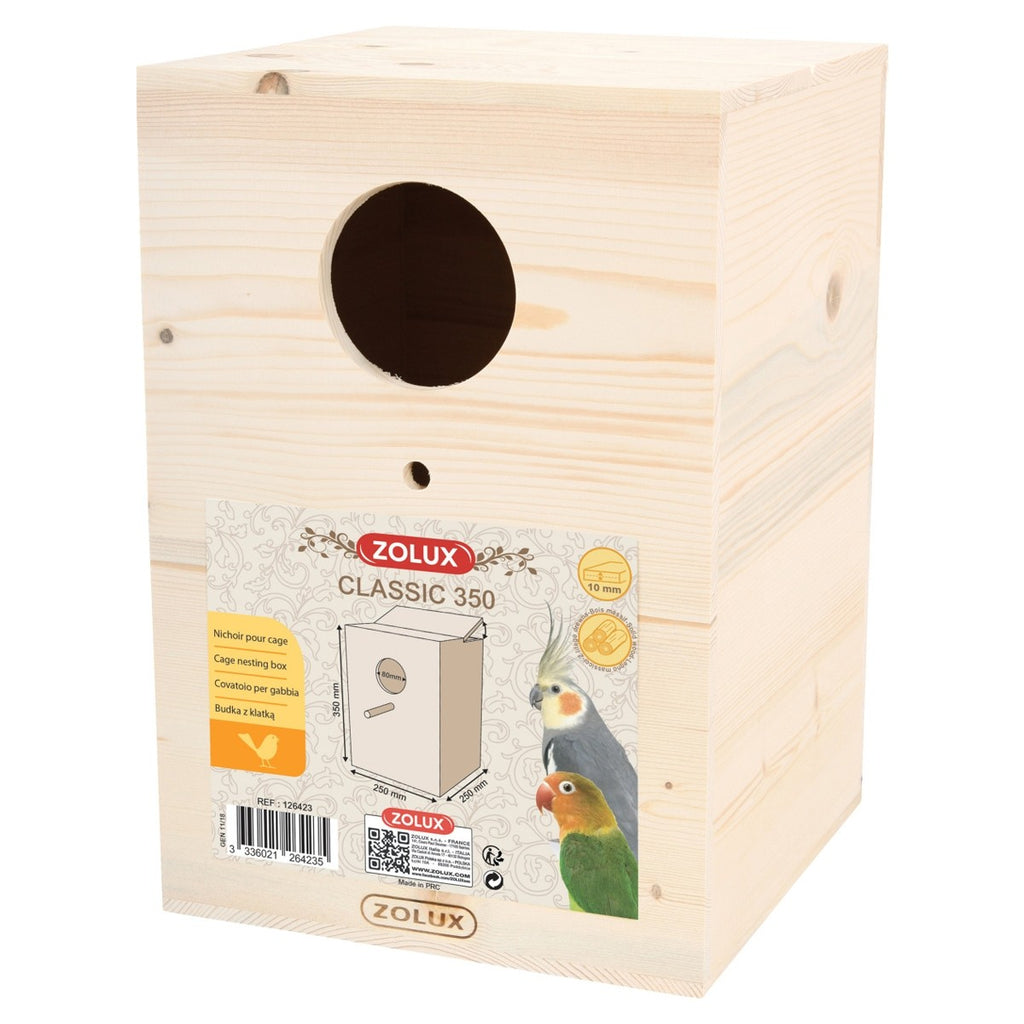 Zolux - Bird Nesting Box Classic 350 - PetHaus General Trading LLC