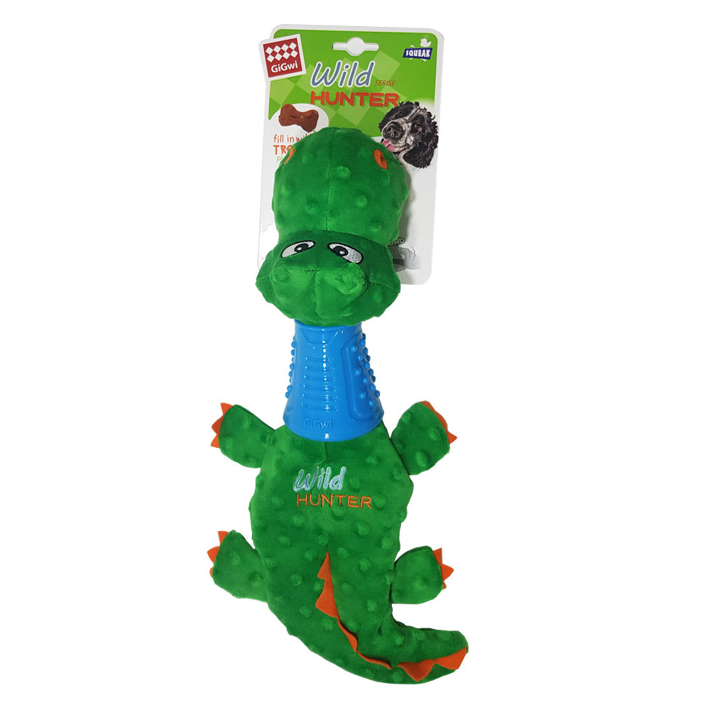 Gigwi - Wild Hunter Crocodile Plush Dog Toy - PetHaus General Trading LLC