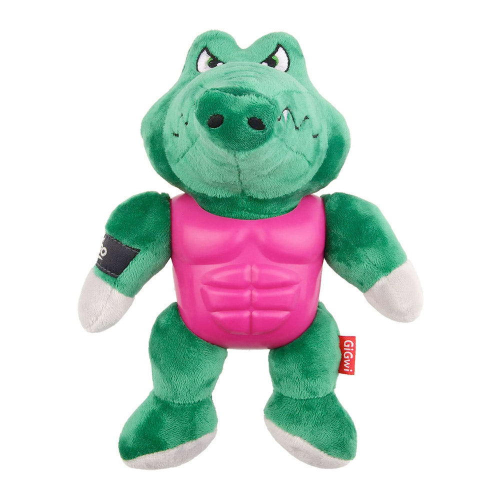 GiGwi - I'm Hero Armor Alligator with Squeaker Dog Toy - PetHaus General Trading LLC