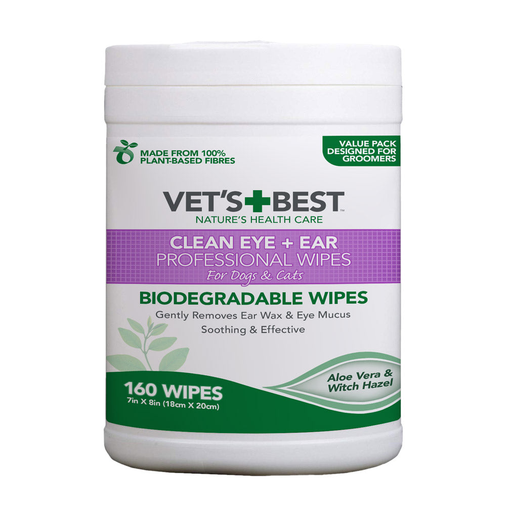 Vet’s Best - Ear & Eye Wipes (160 wipes) - PetHaus General Trading LLC