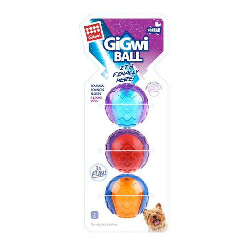 GiGwi - Small Ball Squeaker Solid Transparent (3 pcs) - PetHaus General Trading LLC
