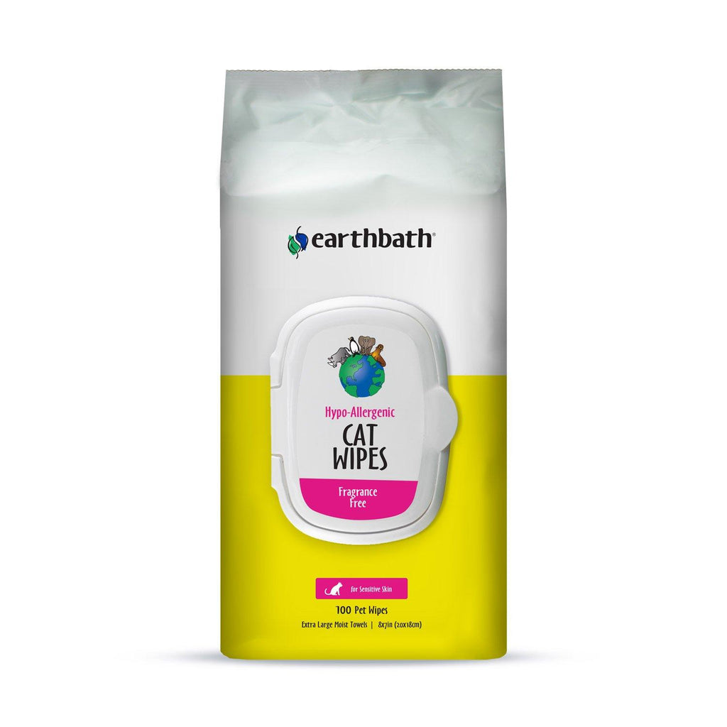 earthbath - Hypo-Allergenic Cat Wipes (100 wipes) - PetHaus General Trading LLC