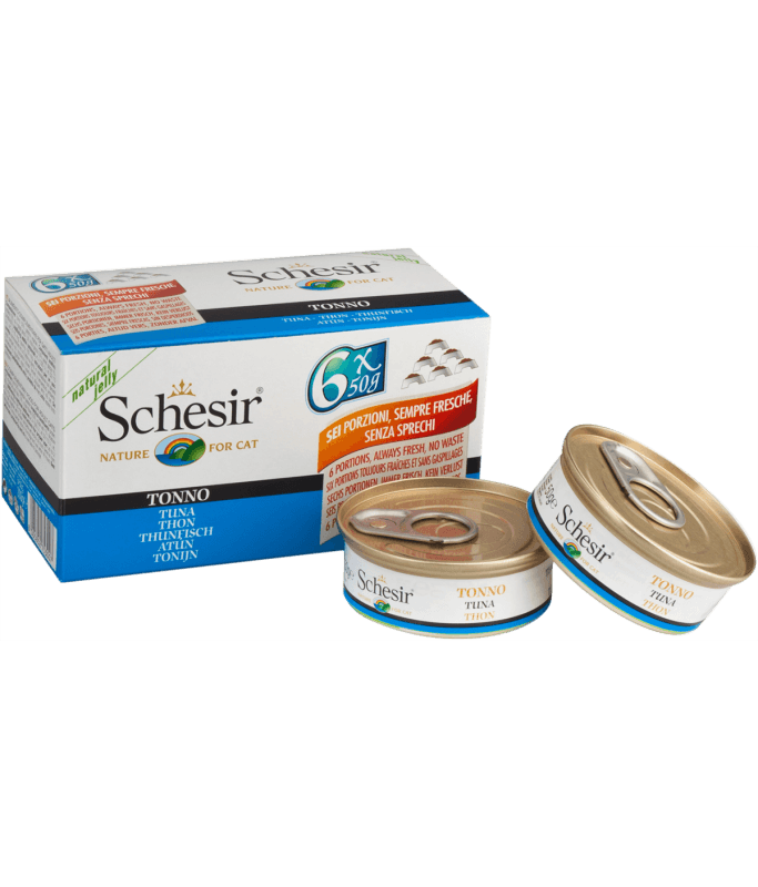 Schesir - Cat Wet Food With Tuna (6x50g) - PetHaus General Trading LLC