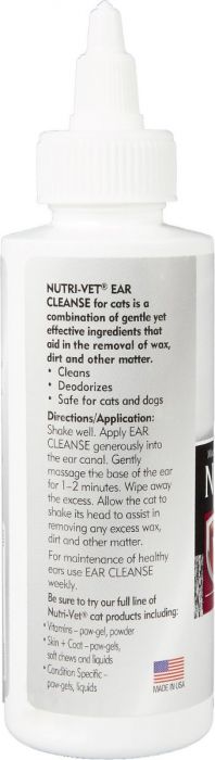 Nutri Vet - Ear Cleanse For Cat (4oz) - PetHaus General Trading LLC