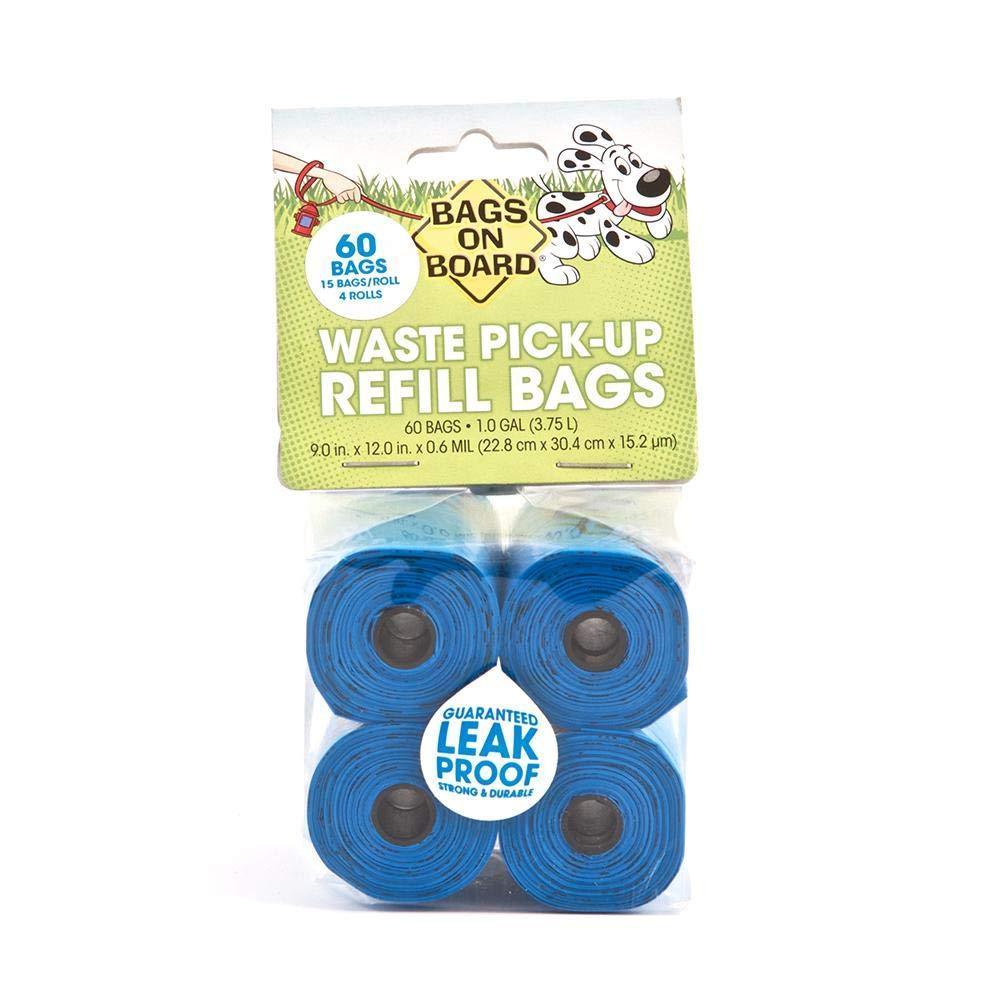 Bags on Board - Dog Waste Pick-Up Refill Bags Blue (60 bags) - PetHaus General Trading LLC