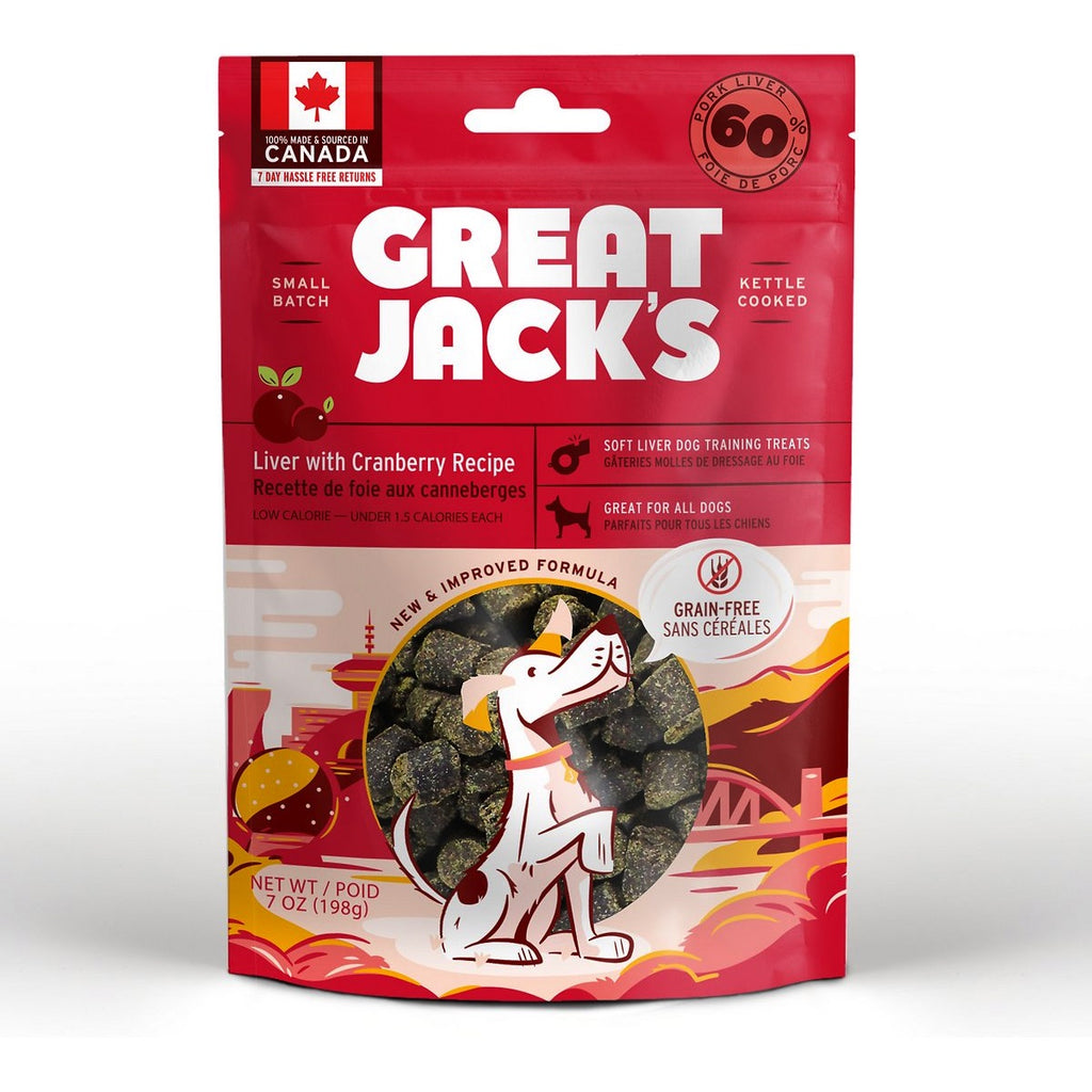 Great Jack’s Liver with Cranberry Recipe Grain-Free Dog Treats 7oz / 198gm