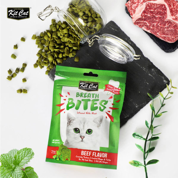 Kit Cat - Breath Bites Beef Flavor (60g) - PetHaus General Trading LLC