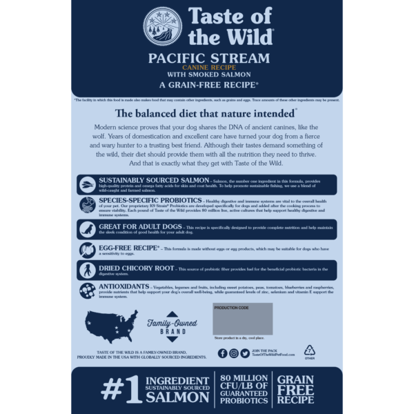 Taste of the Wild - Dog Dry Food Pacific Stream Canine Recipe - PetHaus General Trading LLC