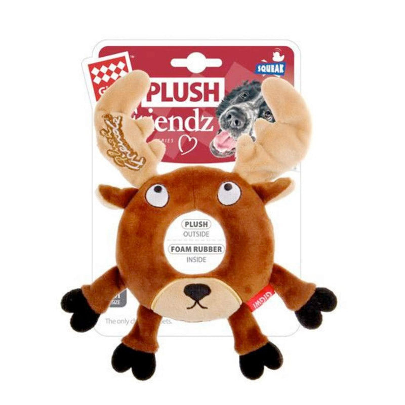 GiGwi - Plush Friendz Deer with Foam Rubber Ring and Squeaker