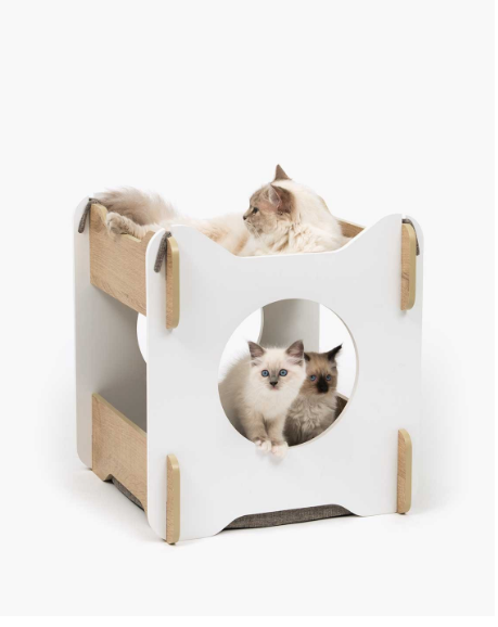 Vesper - Premium Cat Furniture Cabana - White - PetHaus General Trading LLC