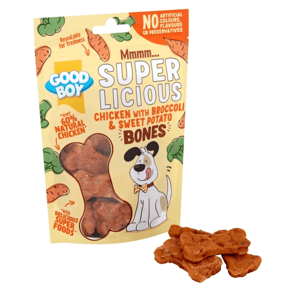 Armitage - Good Boy Superlicious Chicken w/ Broccoli & Sweet Potato Bones (100g) - PetHaus General Trading LLC
