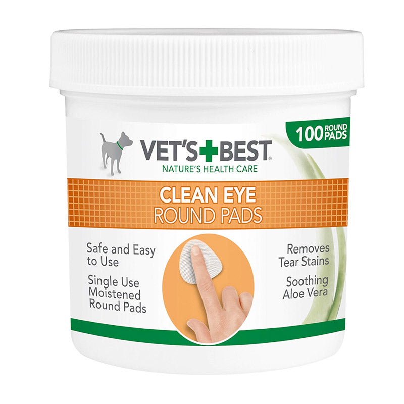 Vet’s Best - Clean Eye Round Pads (100pads) - PetHaus General Trading LLC
