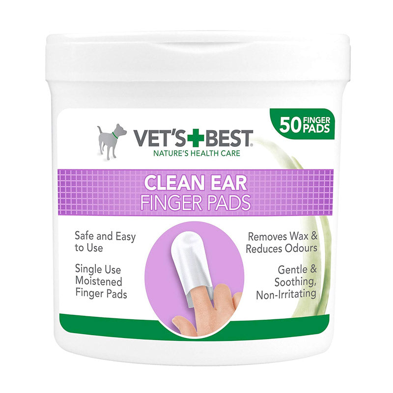Vet’s Best - Clean Ear Finger Pads (50 Pads) - PetHaus General Trading LLC