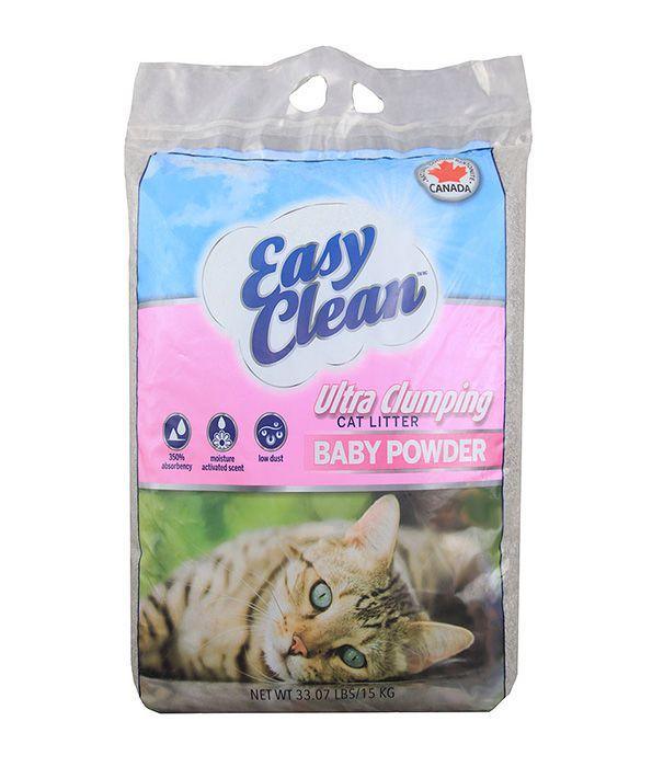 Easy Clean - Cat Litter Ultra Clumping Baby Powder (15kg) - PetHaus General Trading LLC