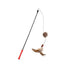 GiGwi-Feather Teaser with Natural Plush Tail and TPR Handle (Red)
