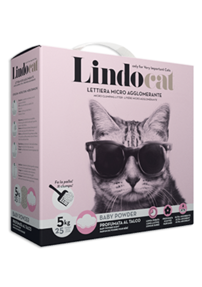 LindoCat - Baby Powder Clumping Litter (5L) - PetHaus General Trading LLC