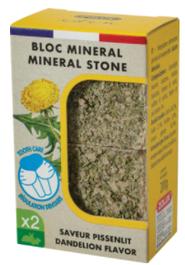 Zolux - Bloc Mineral Stone Dandelion Flavor (200g) - PetHaus General Trading LLC