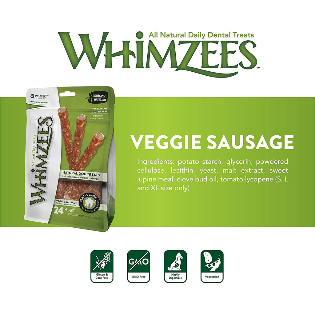 Whimzees - Veggie Sausage Large (6+1 pcs) - PetHaus General Trading LLC