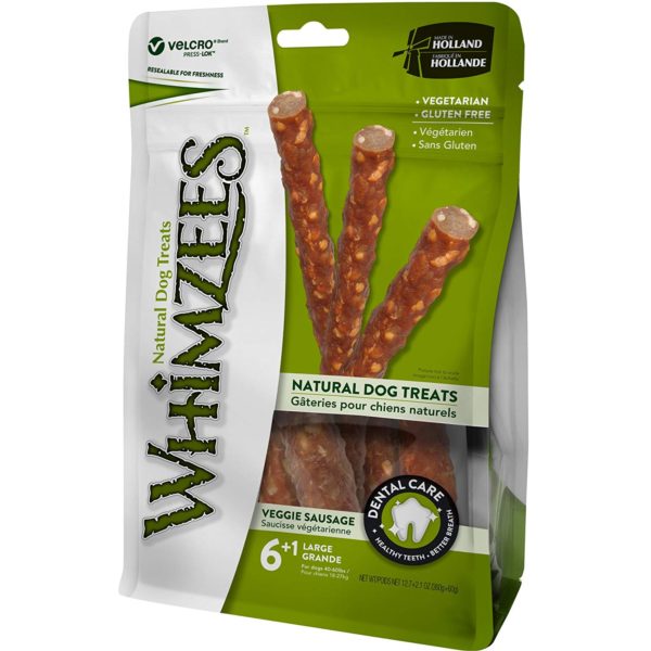 Whimzees - Veggie Sausage Large (6+1 pcs) - PetHaus General Trading LLC