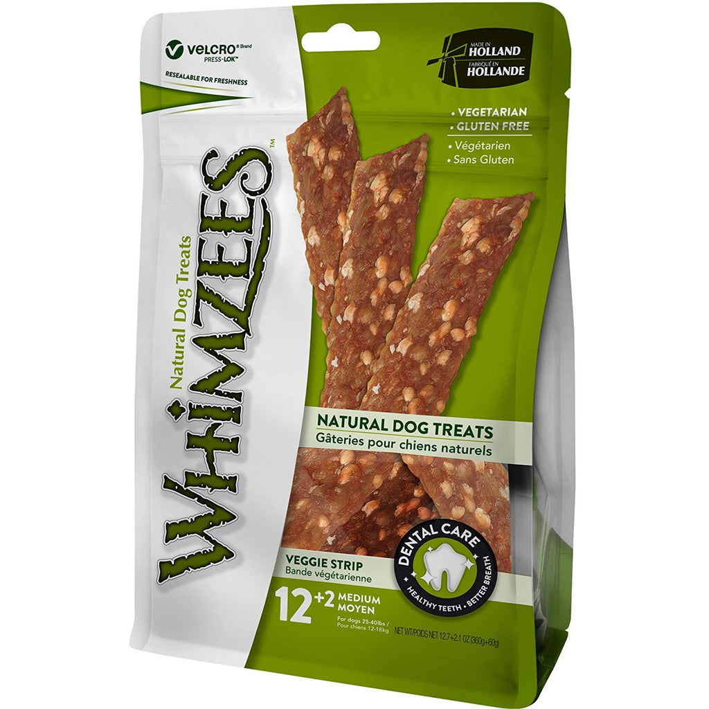 Whimzees - Veggie Strip Medium (12+2 pcs) - PetHaus General Trading LLC